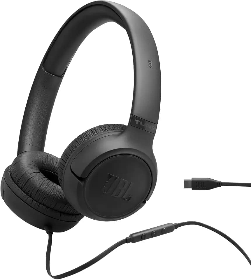 JBL Tune 530C Comfort-Fit Wired On Ear Kopfhörer, Schwarz