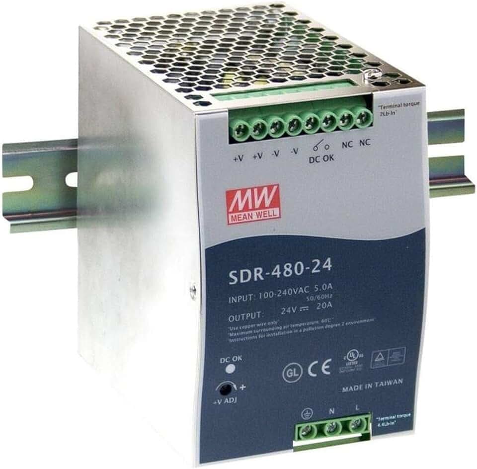 MeanWell SDR-480-24 480W 24V 20A Hutschienen Netzteil DIN-RAIL