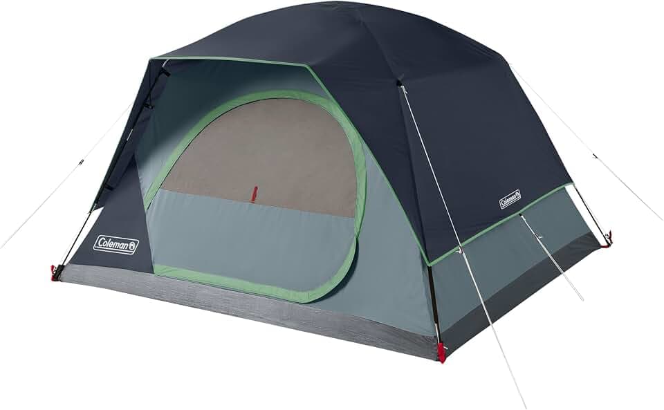 Coleman Skydome Camping Tent with 5 Minute Setup, 2/4/6/8 Person Weatherproof Tent with Rainfly & Carry Bag, 20% More Headroom Than Traditional Canopies