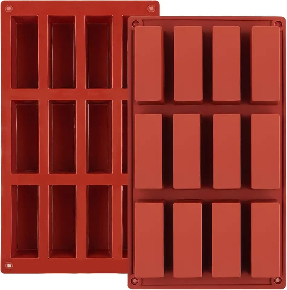 JOERSH Granola Bar Silicone Mold, 2Pcs, 12-Cavity
