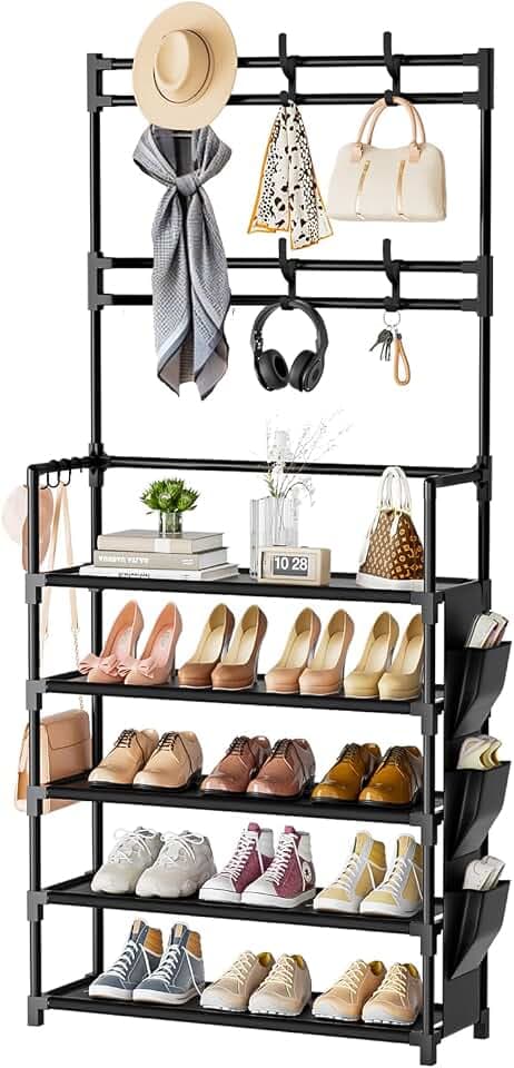 Shoe Rack 5 Tier Shoe Organizer Storage 15-20 Pairs for Closet Entrance