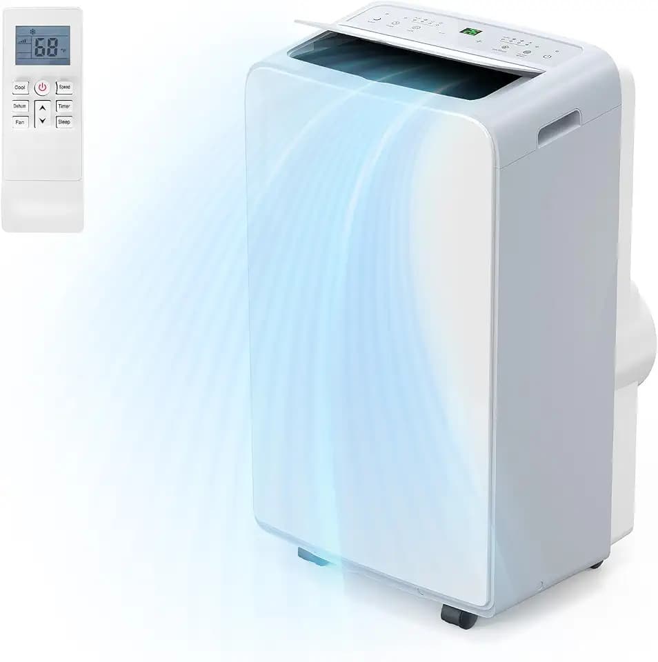 Electactic 11,000/7,000 BTU ASHRAE/SACC Portable Air Conditioner, Dual Hose