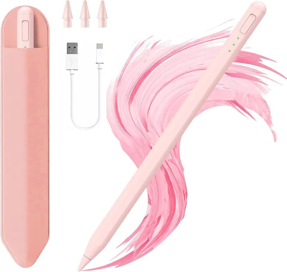 Stylus Pen for iPad11&10thGen,14Mins Faster Charge, with Pencil Holder,Palm Rejection, Tilt Sensitivity, for iPad Air11&13-inch(M3/M2), iPad Pro 11&13-inch (M4),iPad 6-11th,iPad Pro 11/12.9 inch