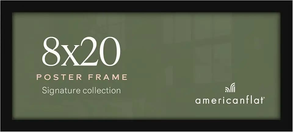 Americanflat 8x20 Picture Frame - Engineered Wood - Black