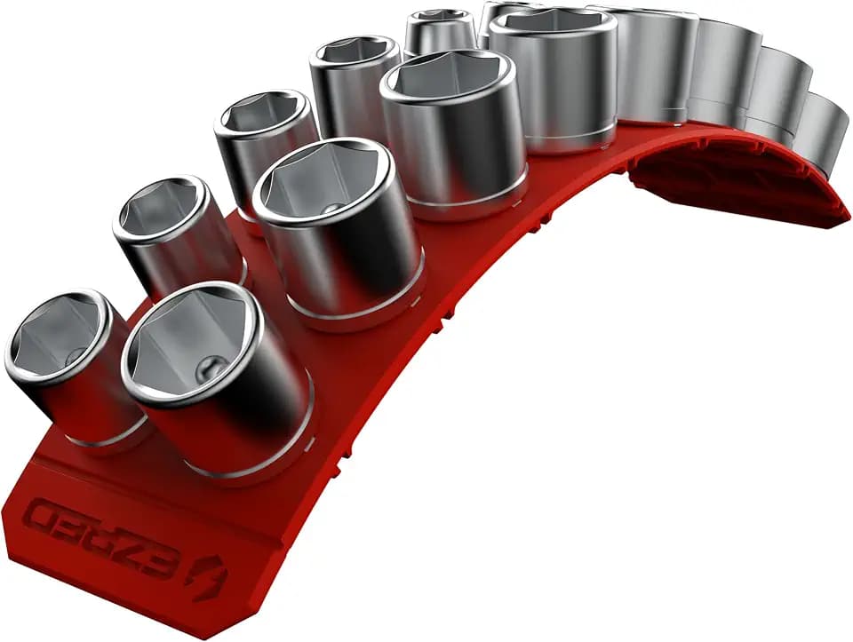 3/8" Magnetic Flexible Socket Holder Holds 18 Sockets Ultra-Flexible Non-Marring Low Profile Design