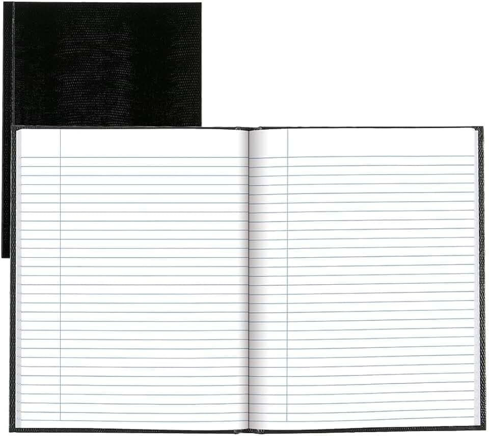 Blueline Executive Journal, Lizard-Like, Hard Cover, Perfect Binding, 150 Pages, 9.25" x 7.25", Black (A7.BLK)