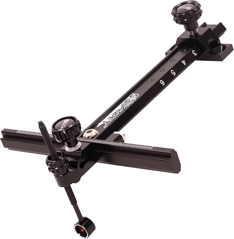 Single Pin Archery Recurve Bow Sight-Aluminum T-Shaped Left Right Handed Adjustable Bow Sight for Metal and Wooden Recurve Bow.