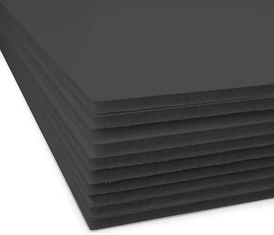 Flipside Products Total Black Foam Board 24” x 36” - Premium Double-Sided with Black Core, 3/16" Thick - Photography Mounting, Art Projects, Presentations, Display & Signage – Pack of 10