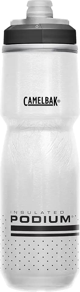 CamelBak Podium Chill Outdoor Water Bottle 24oz, White/Black