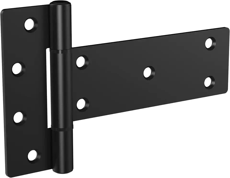 National Hardware Industrial Gate T-Hinges, 6 in, Steel, 2-Pack, Black