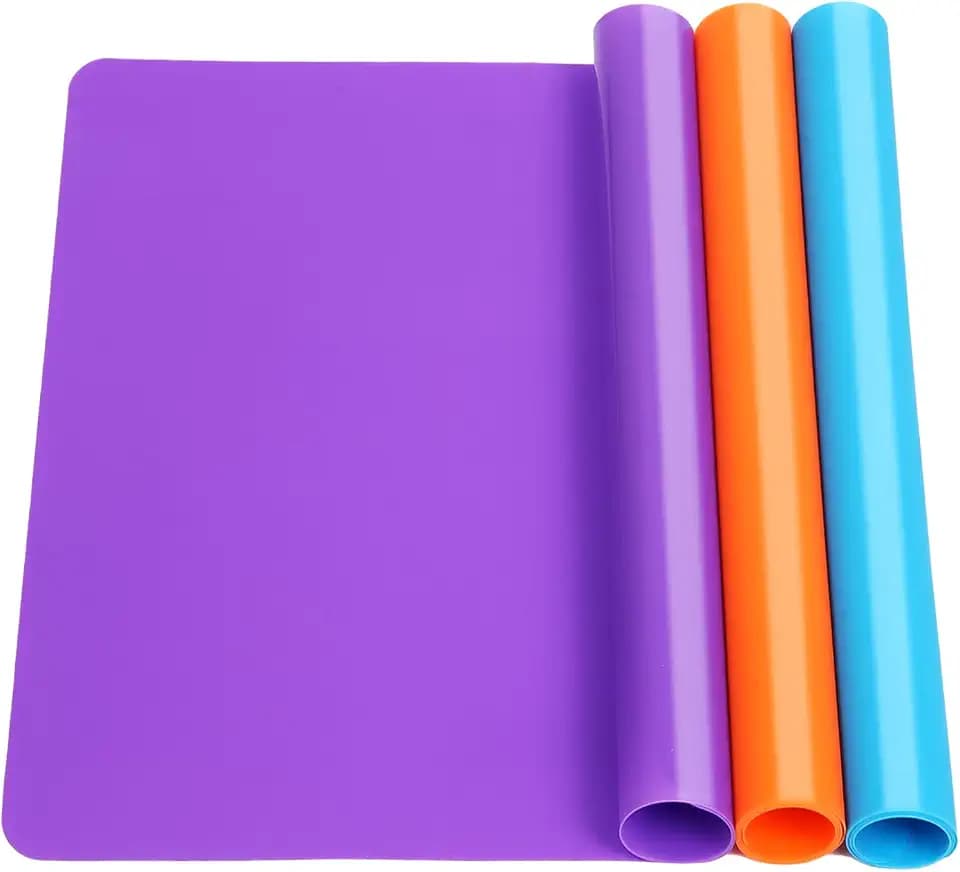 3 Pack Silicone Mats for Crafts, Premium Playdough Mat,A3 Size Silicone Sheet, Liquid, Resin Jewelry Casting Molds Mat,15.7 "x11.8" Nonstick & Nonslip Heat-Resistant Table Protector by AOULELA