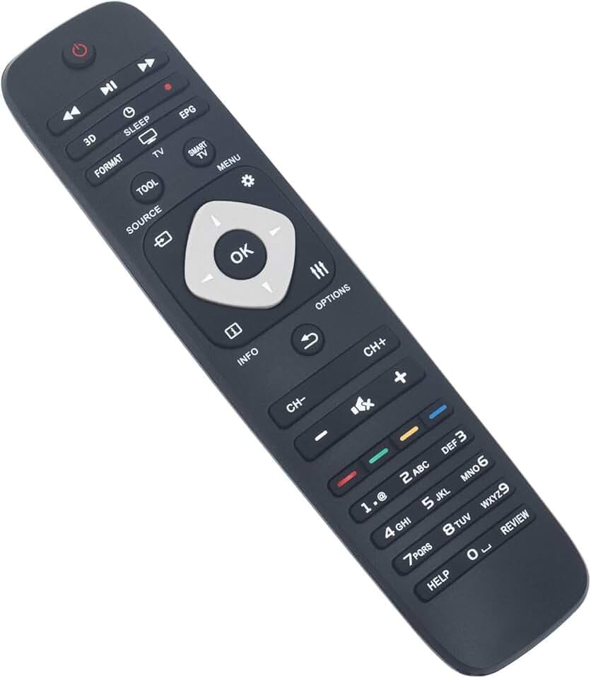 ALLIMITY YKF309-001 Fernbedienung Ersetzen fit für Philips Smart LED TV 32PFL3107H 24PFL3108H/12 37PFL3007H/12 32PFL5507K/12 40PFL5537K/12 47PFL4007T 47PFL4307K/12 55PFL5507H/12 55PFL5527H/12
