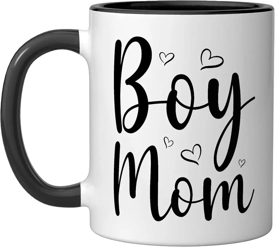 Mother Of Boys Best Mama Ever Motherhood Boy Mom Ceramic Mug, Black/White, 11oz