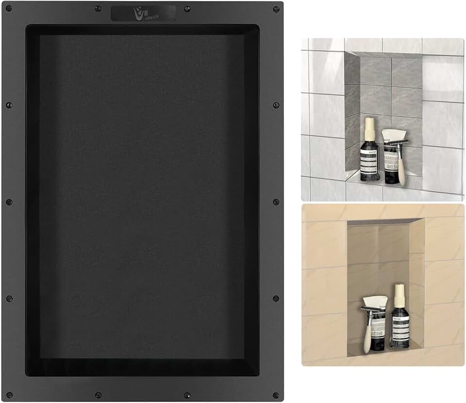 Uni-Green Ready Tile Shower Niche Shelf 17"X25"X4"(Inside 14"X22") - - Water and Leak Proof Large Wall Niche Insert