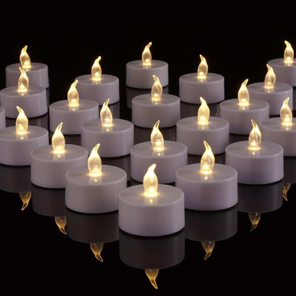Battery Operated Tea Lights Candles 100 Pack,Flameless Candles Warm White