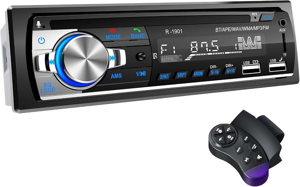 RDS Autoradio Bluetooth, CENXINY Auto Radio Bluetooth 5.0 mit Freisprechfunktion, Autoradio 1 Din mit FM/2 USB/AUX/SD, EQ/MP3/WMA/WAV, Fernbedienung, iOS/Android