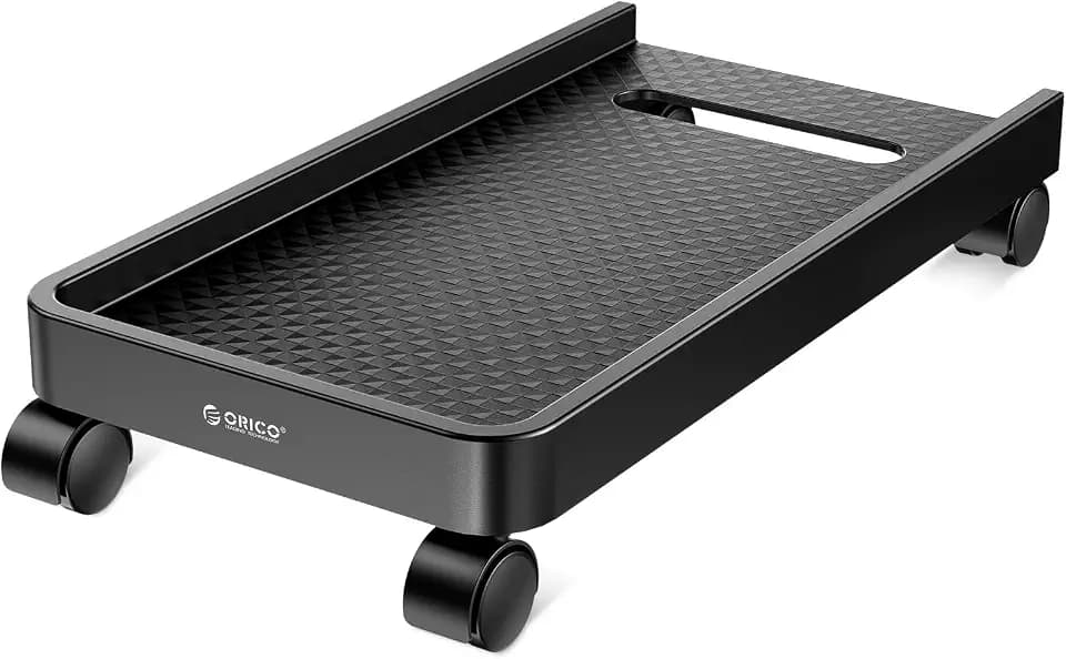 ORICO Mobile CPU Stand for Under Desk, Swivel Wheels, Locking Wheels, CPB2
