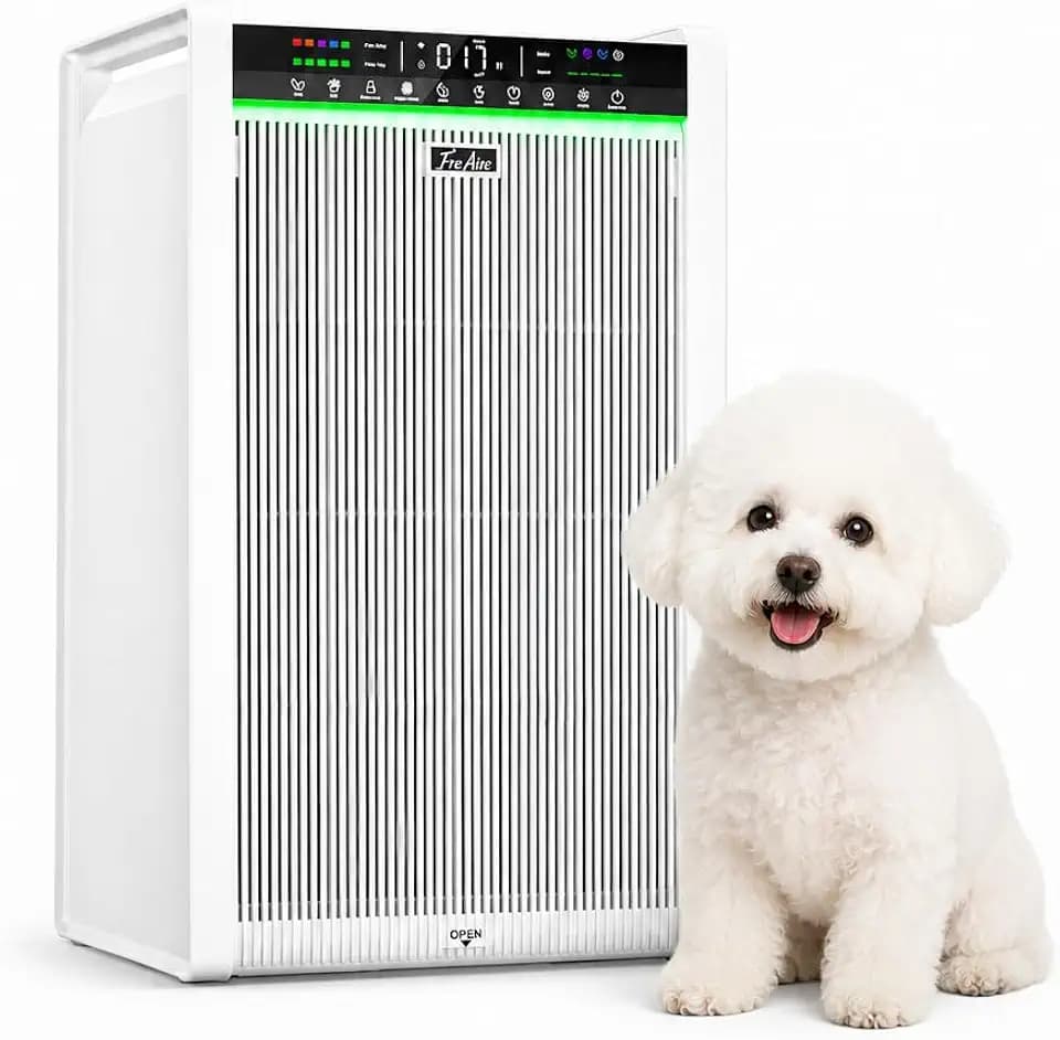 FreAire Air Purifiers for Home Large Room HEPA Air Cleaner with Smart App Control, Large Real-Time PM2.5 D