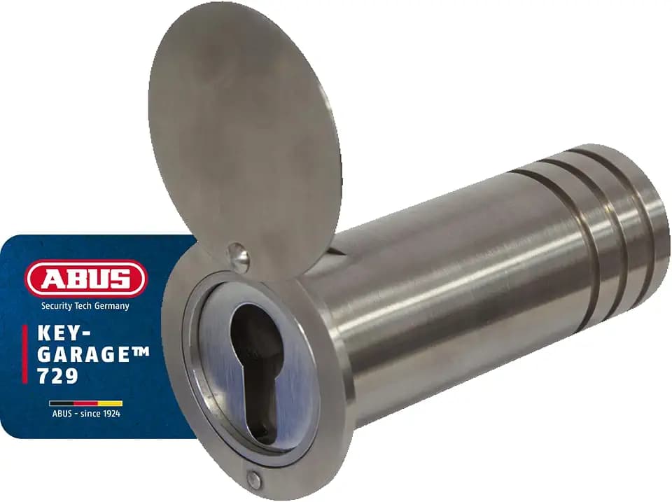 ABUS Schlüsseltresor KeyGarage 729 - Einbautresor, Edelstahlrohr, Silber