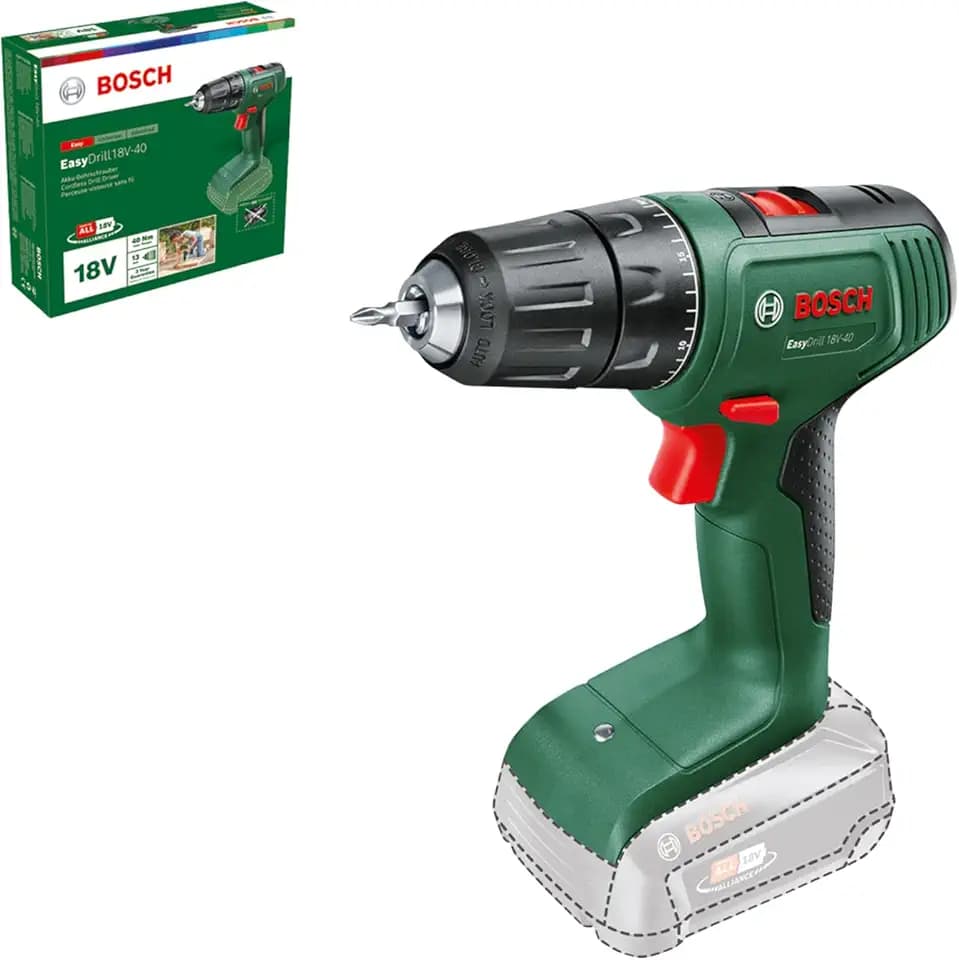 Bosch Akkuschrauber EasyDrill 18V-40 (ohne Akku, 18 Volt System, im Karton)