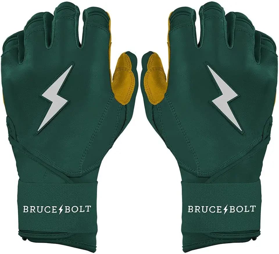 BRUCE BOLT Original Series Long Cuff Batting Gloves - Multiple Colors - Adult & Youth Sizes