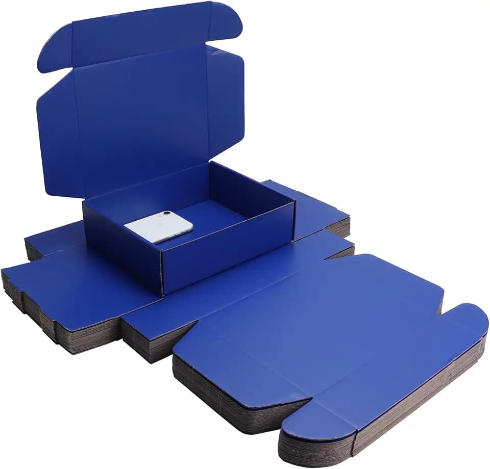 Sapphire Blue Shipping Packaging MEIANJU Hard Cardboard Gift Wrap Boxes