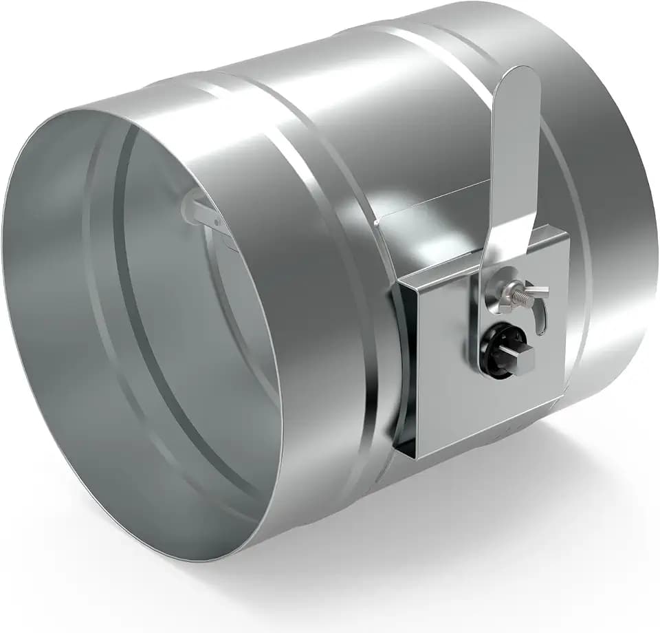 6" HVAC Duct Manual Volume Damper Metal Adjustment Airflow Ducting Backdraft Damper for Air Ventilation System HVAC