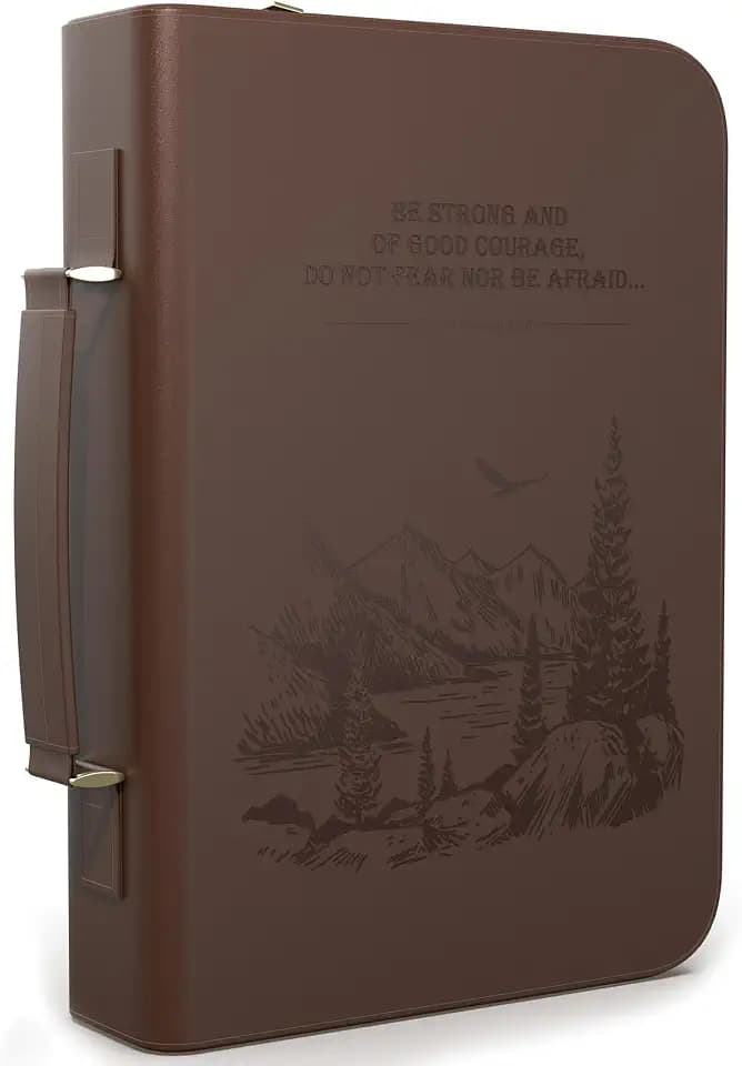 Bible Cover Case for Men - Large Bible Carrying Case for Men Holder