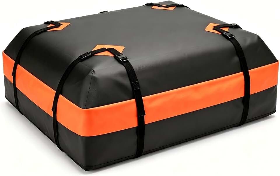 DUMOS Car Roof Bag Cargo Carrier Waterproof 15 Cubic Feet for All Vehicles