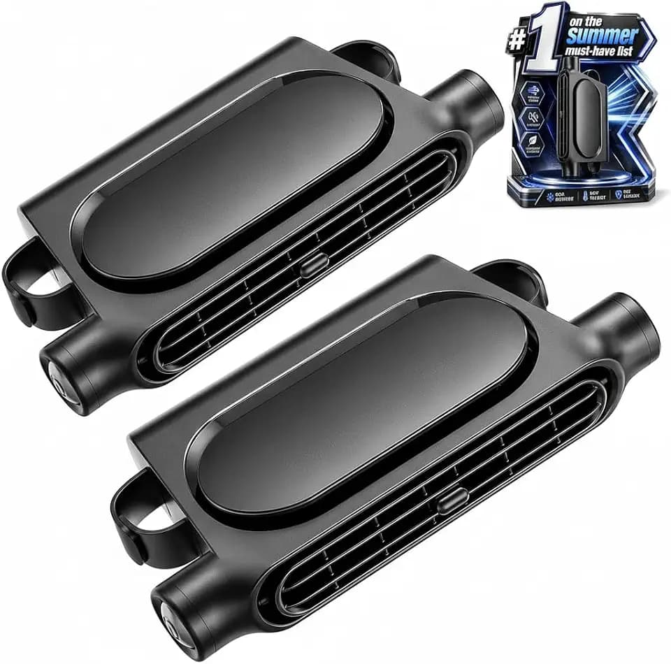2PCS New Upgraded Car Seat Fan that Blow Cold Air for Backseat Rear Facing Headrest Cooling Fan for Car Portable Carseat Usb Car Vent Extender for Baby Small Mini Rechargeable Cooler Head Rest (Black)