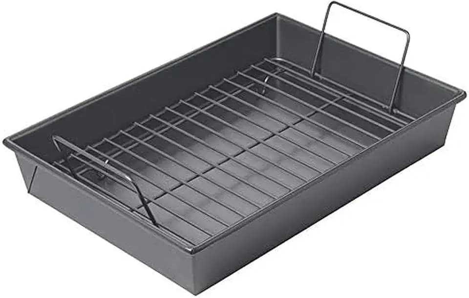 CHICAGO METALLIC Roaster Broiler With Rack, 1 EA
