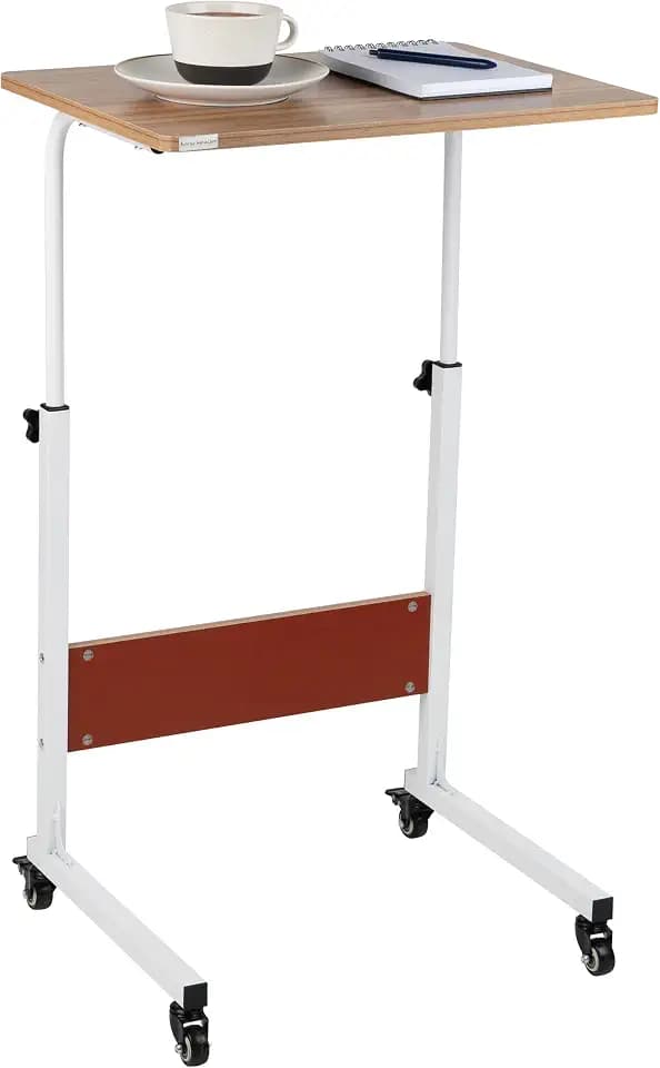Mind Reader Standing Desk, Adjustable Height, Laptop Workstation, Home Office Computer Table, MDF, Brown