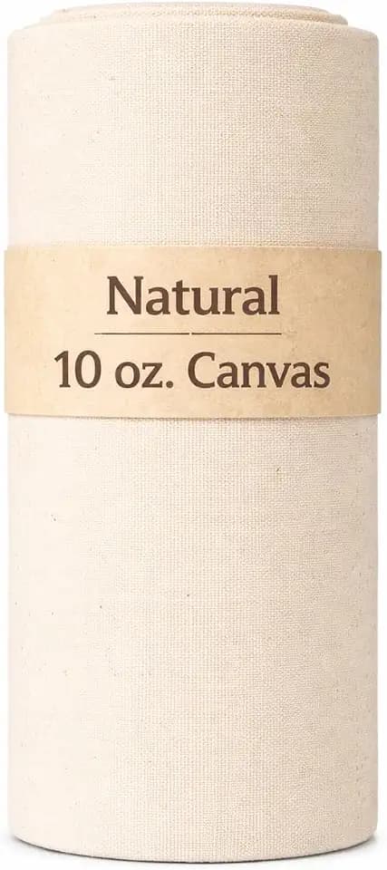 Sedona Designz 60" Wide Cotton Duck Canvas Fabric - Heavy Weight 10oz Durable 100% Cotton (Natural, 10 Yards)