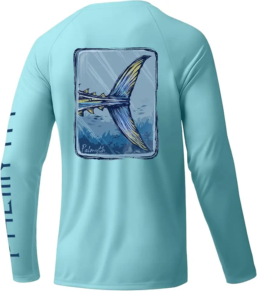 Palmyth Fishing Shirts for Men Long Sleeve UPF 50+ Quick Dry T-Shirt