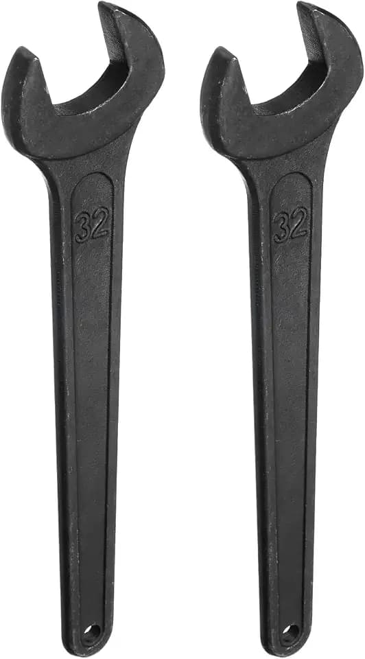 HARFINGTON 2pcs Single Open Ended Spanner Wrench, 32mm, Thicken Carbon Steel Open End Wrench Tool for for Automotive Repair and Furniture Assembly, Black