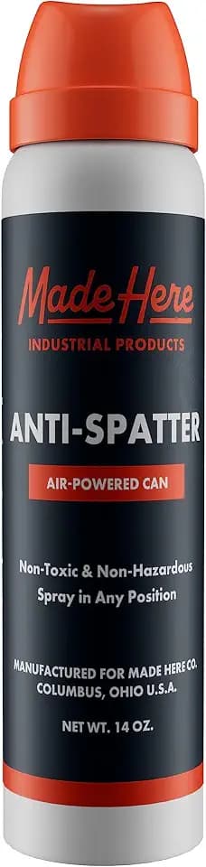 Made Here Co. Non-Toxic Anti-Spatter Spray - Non-Toxic, Air-Powered Arc Welding MIG and TIG Welding Solution for Clean Surfaces (14 oz) - Made in the USA