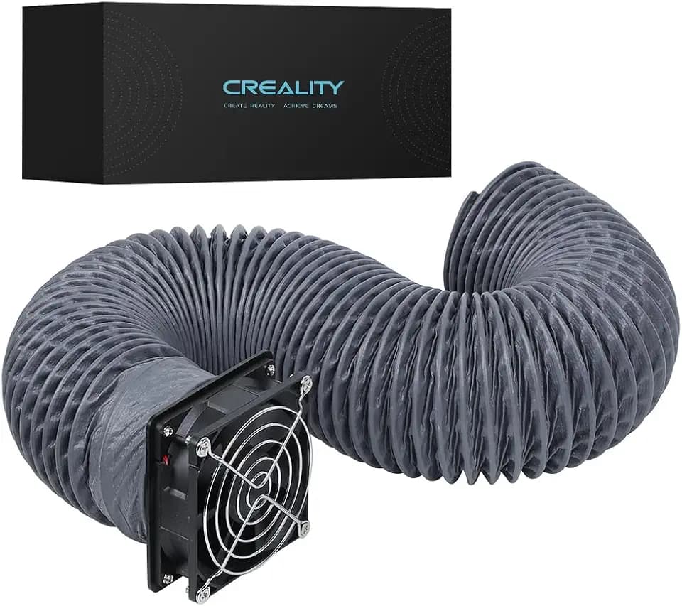 Creality Official Fume Extraction Kit, 4000 RPM High-Efficiency Ventilation Fan, Exhaust Smoke & Odors, Compatible for 3D Printer Enclosure with Fan Interface and Laser Engraver Enclosure