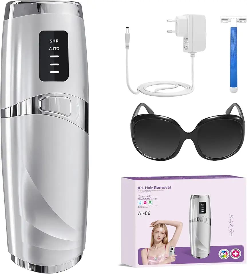 IPL Geräte Haarentfernung, Laser Haarentfernung Zuhause, 999.900 Lichtimpulse, IPL Haarentfernungsgerät mit 3 Energiestufen, Laserhaarentferner für Frauen, Männer, Achseln, Bikini, Beine, Körper