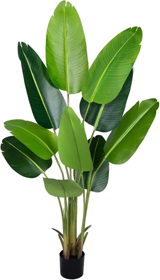 Artificial Bird of Paradise Plant,5.2Ft Faux Banana Tree 1Pack