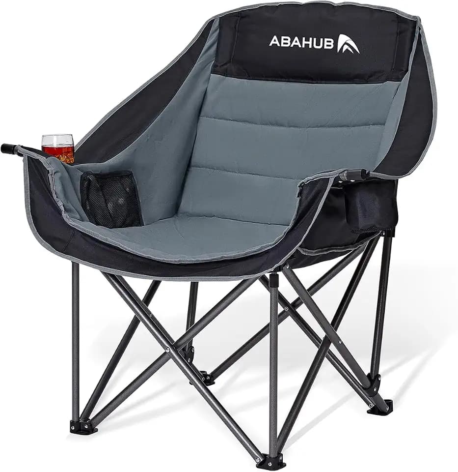 Abahub Camping Chairs for Adults Oversized Padded XL 500 lbs Wide Big Chair