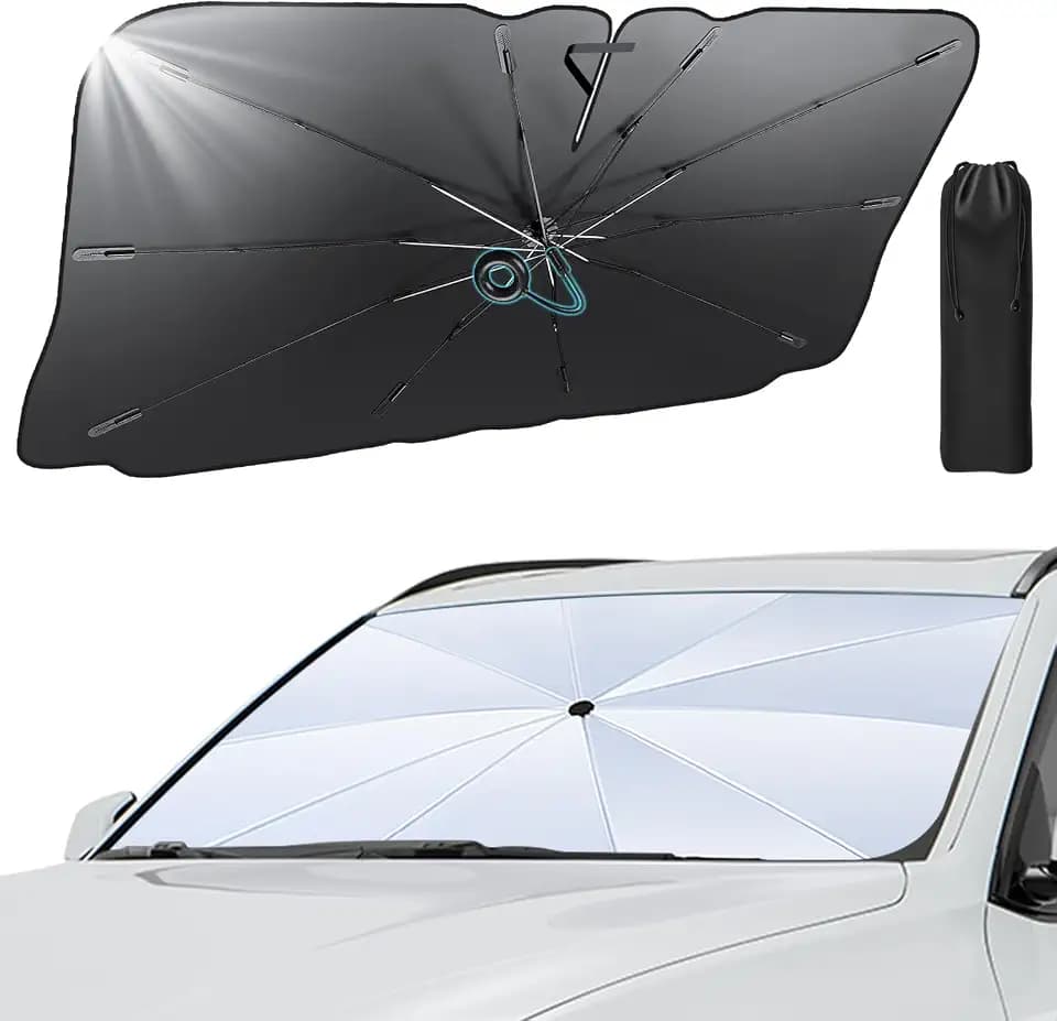 Sonnenschirm Auto faltbar – 135 x 75 cm Gesamtgröße inkl. 5 cm