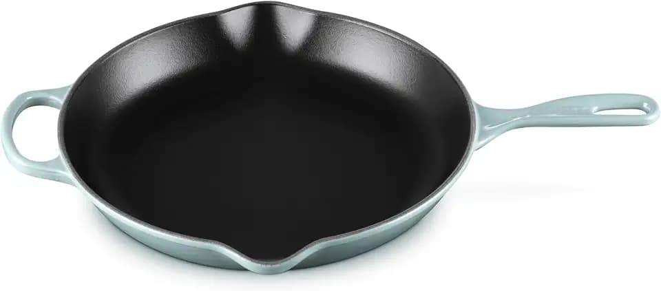 Le Creuset Enameled Cast Iron Signature Round Skillet, 11.75", Sea Salt