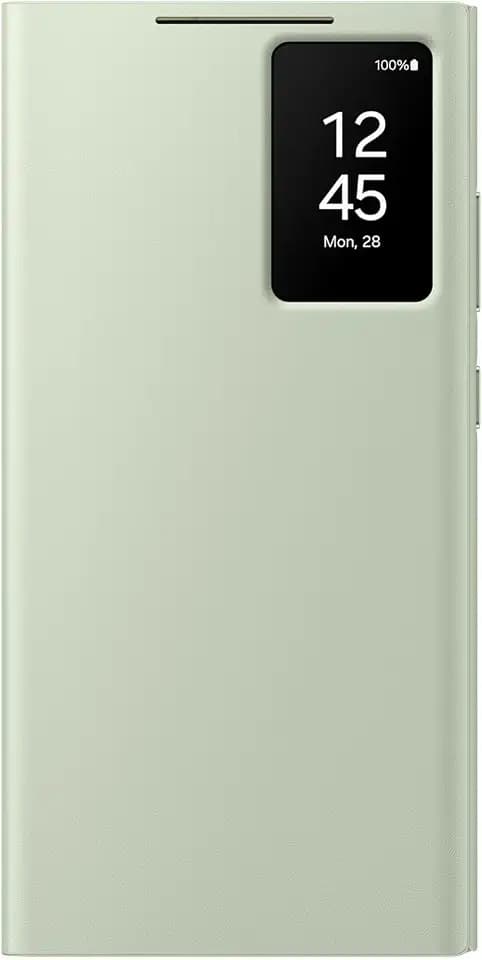 Samsung Smart View Wallet Smartphone Case EF-ZS928 für Galaxy S24 Ultra, Handy-Hülle, Kartenfach, Sichtfenster, Light Green