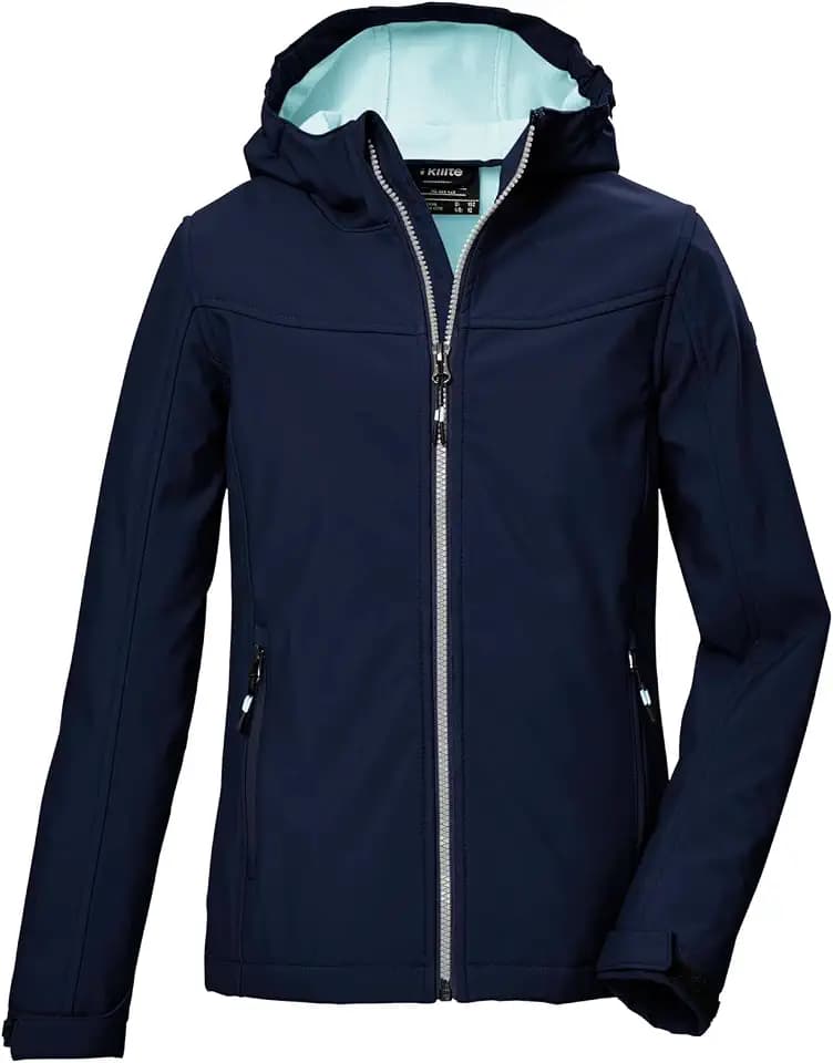 killtec Mädchen Kow 349 Grls Sftshll Jckt Softshelljacke/Outdoorjacke mit Kapuze