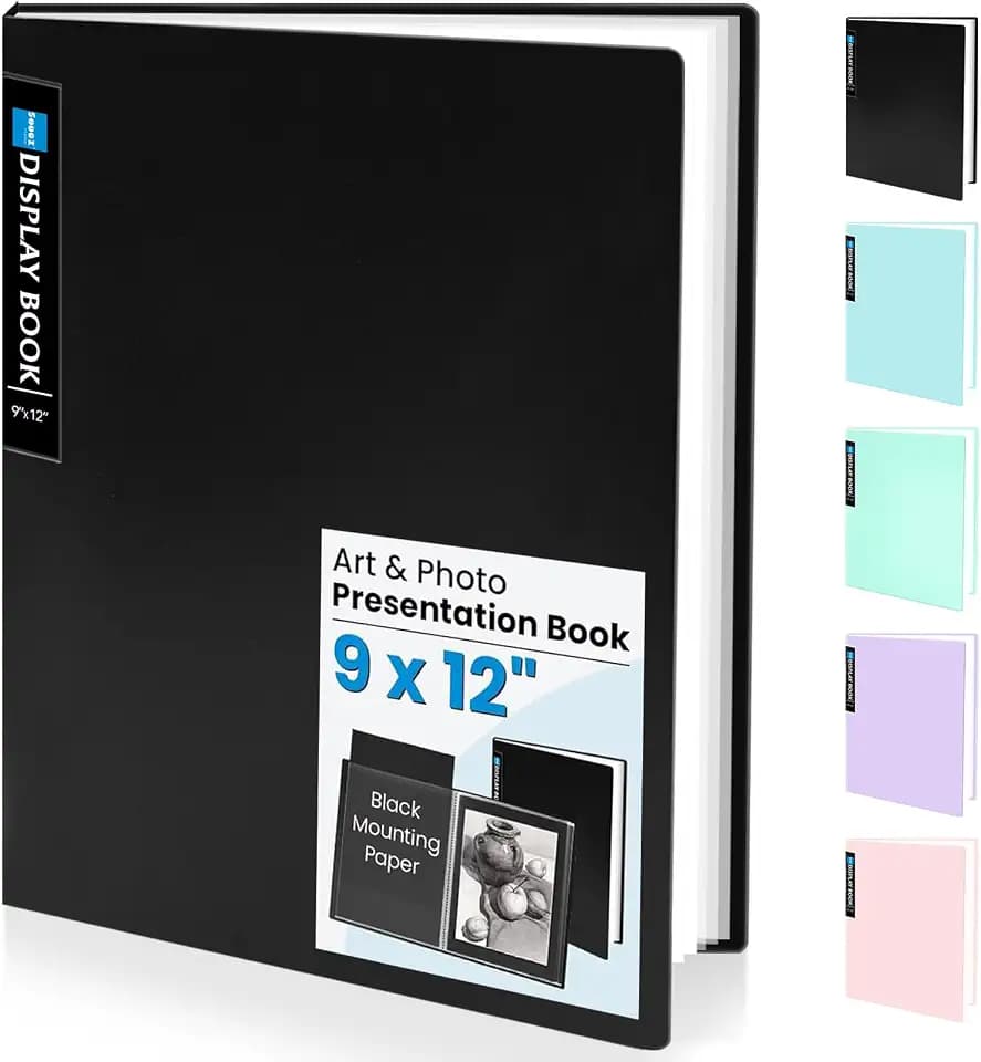 Sooez Binder with Plastic Sleeves 30-Pocket, Displays 60 Pages, 9x12Folders