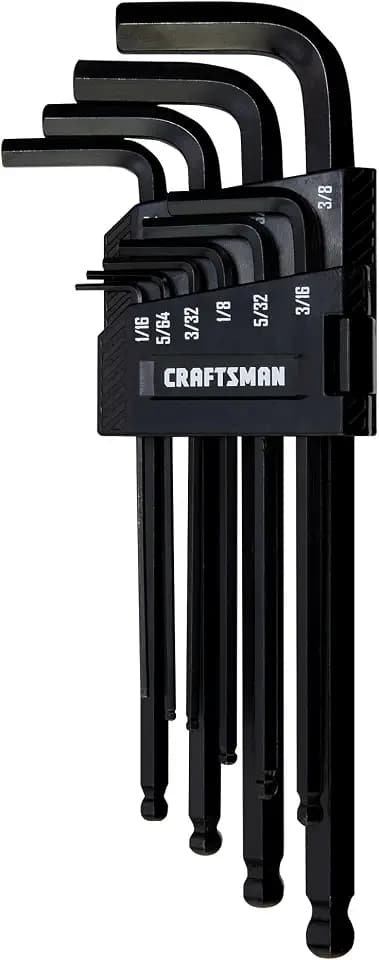 CRAFTSMAN Hex Key Allen Wrench Set with Ball-End, SAE, 10 Piece (CMHT26030)