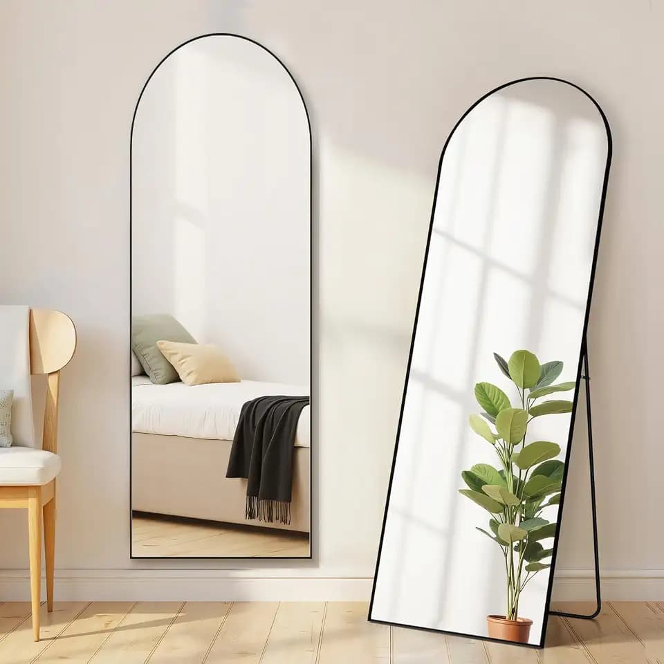 16"x59" Arched Mirror Full Length, Upgraded Body Wall Mirrors