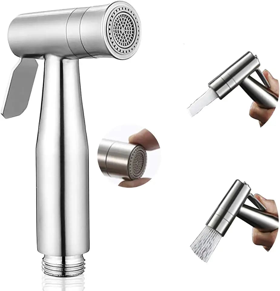 Handheld Bidet Sprayer for Toilet, Soosi Dual Mode Spray Head (Jet/Soft) Baby Cloth Diaper Sprayers Bidets for Toilet Stainless Steel Bathroom Hand Held Muslim Shattaf (Bidet Sprayer Head Only)