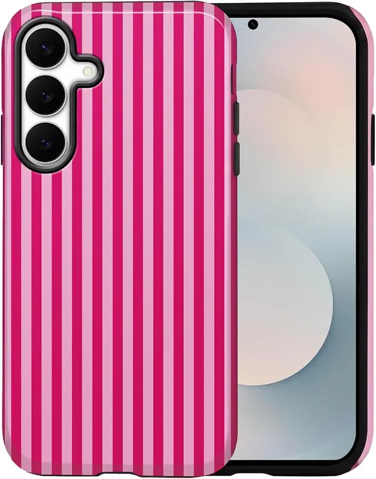 Süßes Hülle für Samsung Galaxy S25 FE mit Striped Gestreifte Muster, Rot