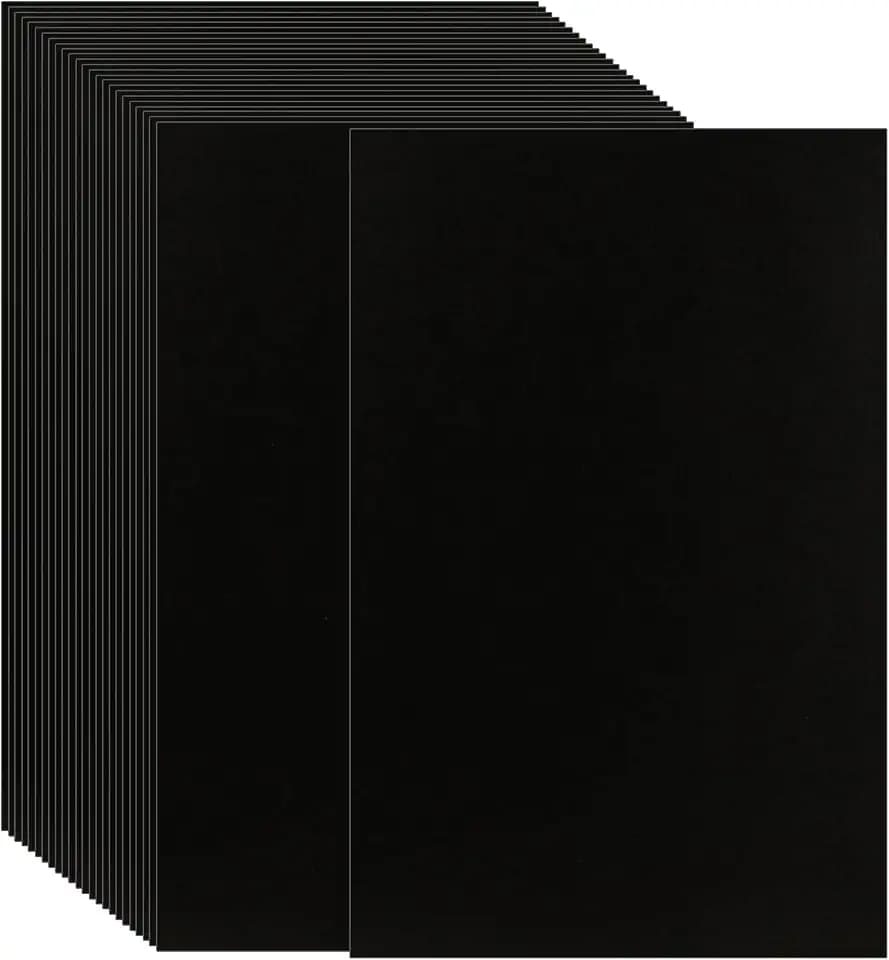 SHEUTSAN 100 Sheets 11 x 17 Inches Black Colored Cardstock, 80lb 80 lbs Cover Sheets, Thickened Card Stock Black Smooth Card for DIY Cards Making, Scrapbooking